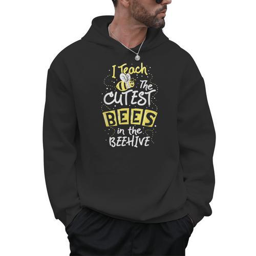 I Teach The Cutest Bees In The Beehive Kindergarten Teacher Men Hoodie - teacherstshirts.com