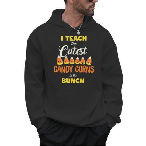 I Teach The Cutest Candy Corn In The Patch Teacher Halloween Men Hoodie - teacherstshirts.com