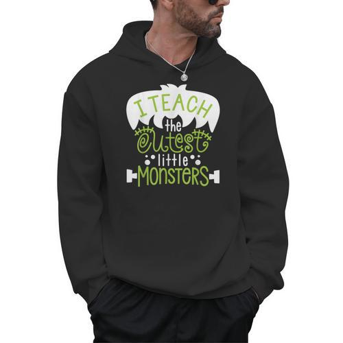 I Teach The Cutest Little Monsters Halloween Teacher Spooky Men Hoodie - teacherstshirts.com AU