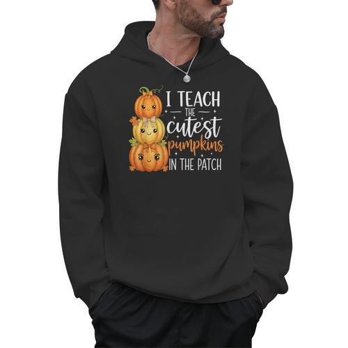 I Teach The Cutest Pumpkins In The Patch Fall Autumn Teacher Men Hoodie - teacherstshirts.com UK