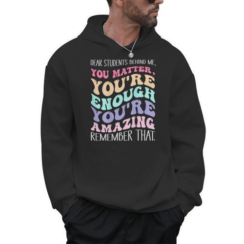 Teacher Dear Students Behind Me 1st Day Of School On Back Men Hoodie - teacherstshirts.com AU
