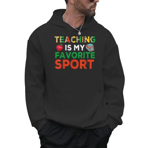 Teacher Is My Favorite Sport Teacher Teaching Lover Men Hoodie - teacherstshirts.com DE