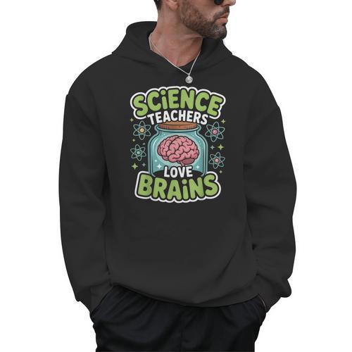 Teacher Halloween Costume Science Teachers Love Brains Men Hoodie - teacherstshirts.com AU