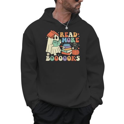 Teacher Halloween Cute Booooks Ghost Read More Books Men Hoodie - teacherstshirts.com AU