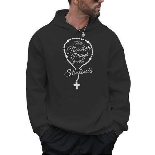 This Teacher Prays For Her Students Catholic Rosary Men Hoodie - teacherstshirts.com AU