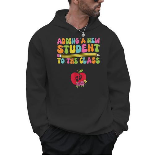 Teacher Pregnancy Announcement Clothing Expecting Teacher X-Small Men Hoodie - teacherstshirts.com AU