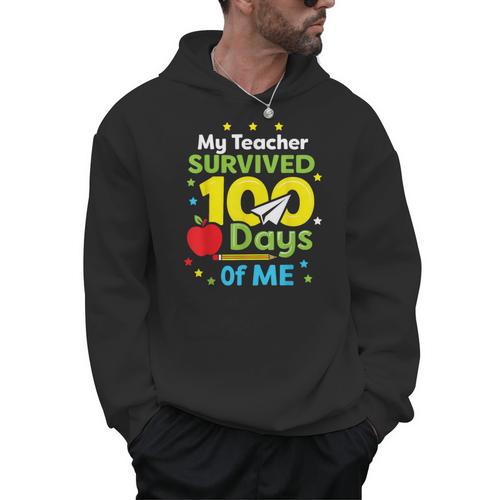 My Teacher Survived 100 Days Of Me Men Hoodie - teacherstshirts.com