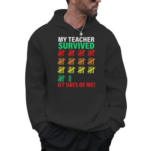 My Teacher Survived 67 Days Of Me School Kids Costume Men Hoodie - teacherstshirts.com CA