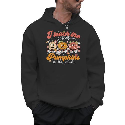 Teacher I Teach The Cutest Pumpkins In The Patch Fall Autumn Men Hoodie - teacherstshirts.com UK