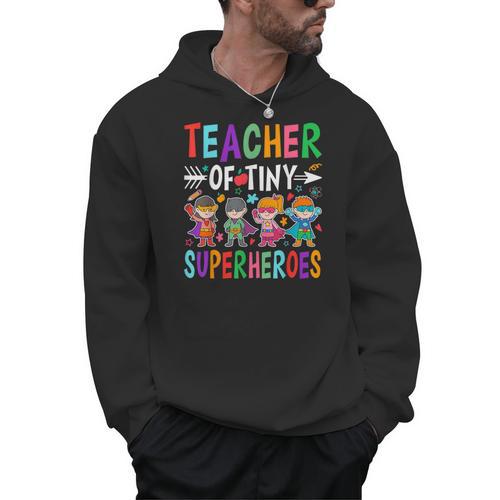 Teacher Of Tiny Superheroes Men Hoodie - teacherstshirts.com DE