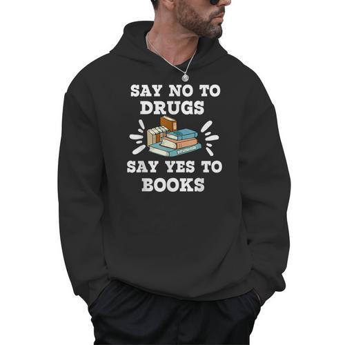 Teachers Red Ribbon Week Say No To Drugs Say Yes To Books Men Hoodie - teacherstshirts.com UK