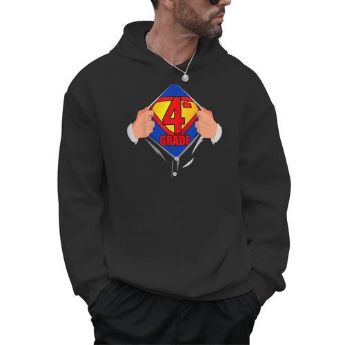 Teachers Are Superheroes 4th Grade Super Teacher Staff Men Women Men Hoodie - teacherstshirts.com
