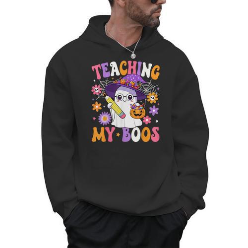 Teaching My Boos Teacher Ghost Teach Halloween Teacher Men Hoodie - teacherstshirts.com UK