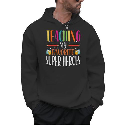Teaching My Favorite Superheros Men Women SPED Teacher Men Hoodie - teacherstshirts.com