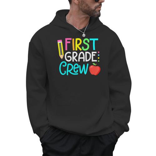 Team 1st Grade Crew Back To School 1st Grade Teacher Kids Men Hoodie - teacherstshirts.com CA