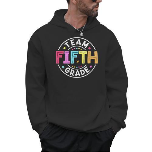 Team Fifth Grade Teacher Back To School 5th Grade Squad Kids Men Hoodie - teacherstshirts.com AU