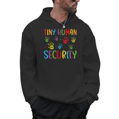 Tiny Human Security Preschool Childcare Teacher Babysitters Men Hoodie - teacherstshirts.com CA