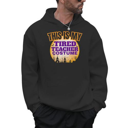 This Is My Tired Teacher Costume Halloween Teachers Men Hoodie - teacherstshirts.com CA