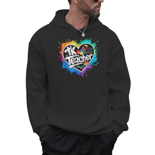 TK Teacher Transitional Kindergarten Heart Back To School Men Hoodie - teacherstshirts.com