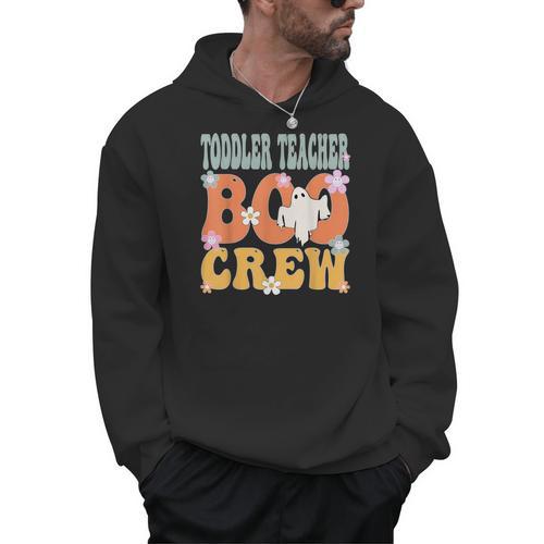 Toddler Teacher Boo Crew Ghost Groovy Halloween For Women Men Hoodie - teacherstshirts.com