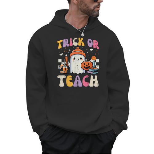 Trick Or Teach Ghost Teacher School Halloween Men Women Men Hoodie - teacherstshirts.com CA