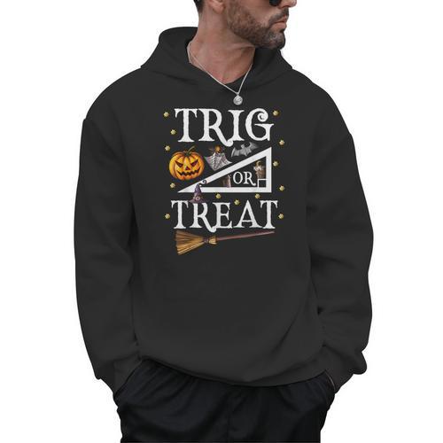 Trig Or Treat Shirt Halloween Math Teacher School College Men Women Kids Men Hoodie - teacherstshirts.com