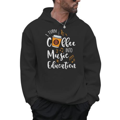I Turn Coffee Into Music Education Music Teacher Men Hoodie - teacherstshirts.com