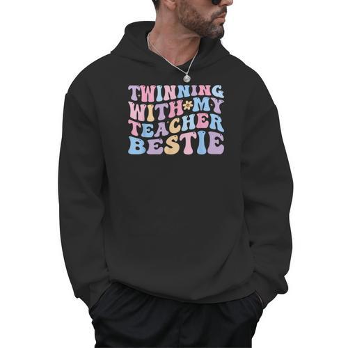 Twinning With My Teacher Bestie Teaching Partner Men Hoodie - teacherstshirts.com DE