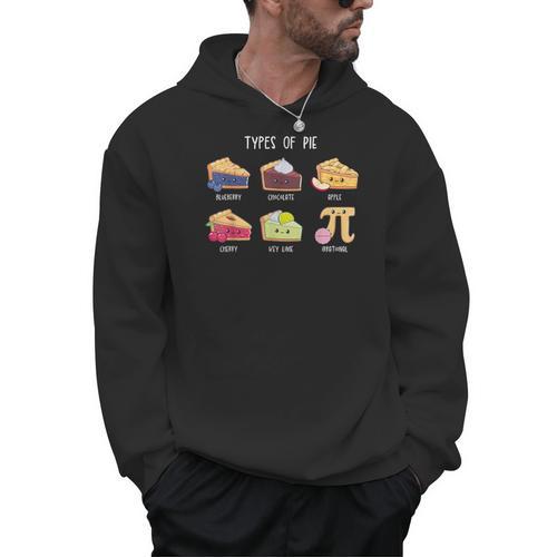 Types Of Pie Pi Day Math Teacher Geek 314 Math Pun Men Hoodie - teacherstshirts.com UK
