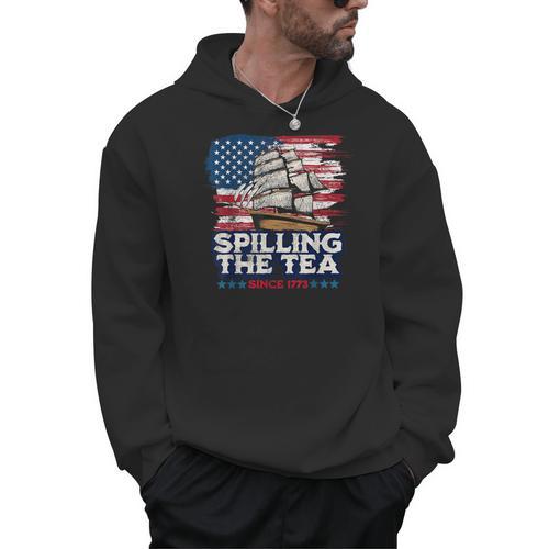 US History Teacher Boston Spilling The Tea Since 1773 Men Hoodie - teacherstshirts.com DE