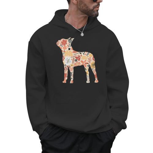 Vintage Floral Boston Terrier For Dog Lover Men Hoodie - Bostonterriersmerch.com