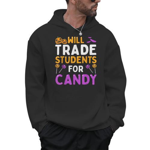 Will Trade Students For Candy Cute Halloween Costume Teacher For Men Women Kids Men Hoodie - teacherstshirts.com AU