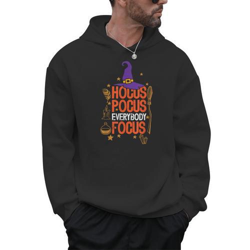 Witchy Halloween Hocus Pocus Everybody Focus Teacher Pumpkin Men Hoodie - teacherstshirts.com