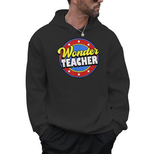 Wonder Teacher Super Woman Power Superhero Back To School Men Hoodie - teacherstshirts.com UK