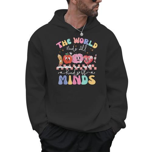 The World Needs All Kinds Of Minds Special Education Teacher Men Hoodie - teacherstshirts.com
