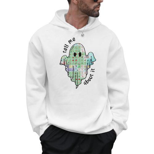 AAC Ghost Tell Me About It Speech Pathology AAC Sped Teacher Men Hoodie - teacherstshirts.com AU