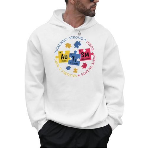 Autism Awareness Shirt Periodic Puzzle Science Teacher Men Women Kids Men Hoodie - teacherstshirts.com DE