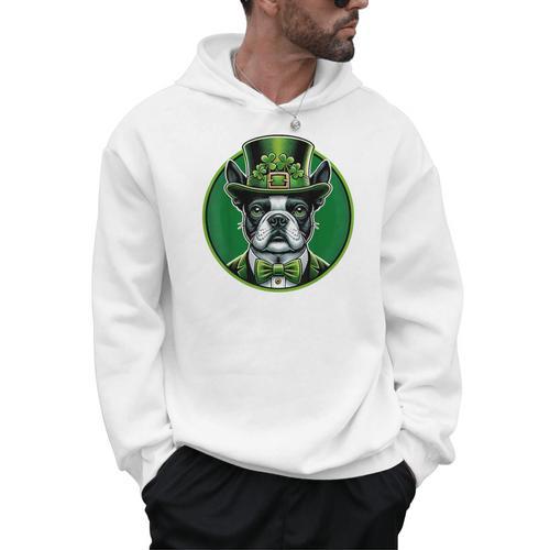 Boston Terrier Dog St Patricks Day Irish Pet Lover Men Women Kids Men Hoodie - Bostonterriersmerch.com CA