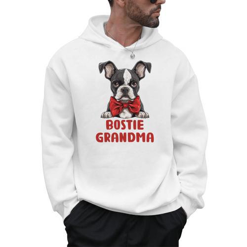 Boston Terrier Grandma Dog Lovers Puppy Bostie Owner Men Hoodie - Bostonterriersmerch.com