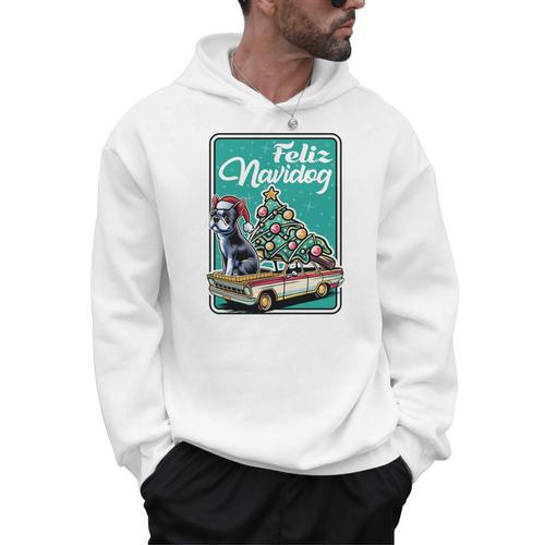 Boston Terrier Merry Christmas Tree Truck Dog X-Mas Men Hoodie - Bostonterriersmerch.com CA