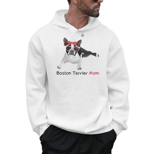Boston Terrier Mom Bandana Boston Terrier Dog Men Hoodie - Bostonterriersmerch.com