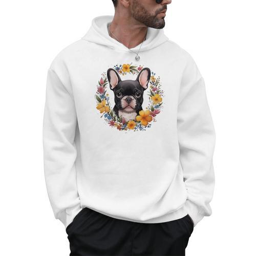 Boston Terrier Mom Floral Bostie Dog Lover Flowers Cute Men Hoodie - Bostonterriersmerch.com
