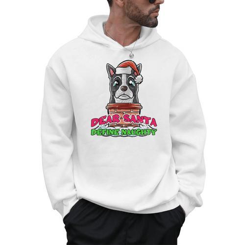Boston Terrier Santa Claus Christmas Dog Men Hoodie - Bostonterriersmerch.com