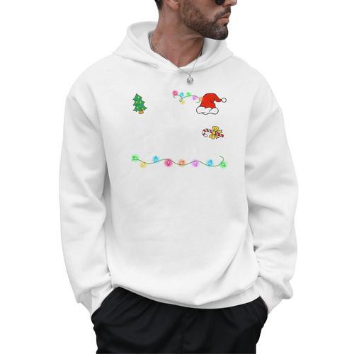 Is It Christmas Break Yet Teacher Xmas Light Santa Hat Men Hoodie - teacherstshirts.com UK