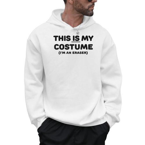 THIS IS MY COSTUME Eraser Teacher Halloween Costume Men Hoodie - teacherstshirts.com UK