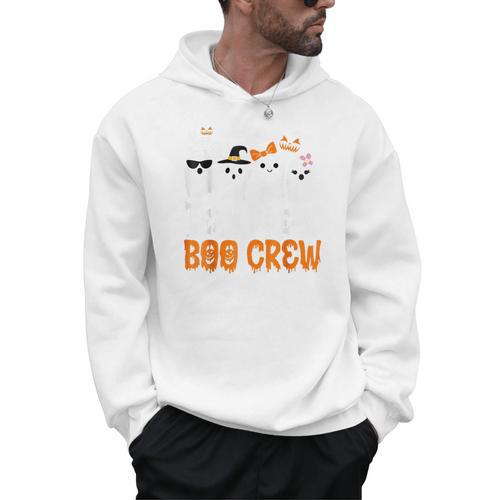 Cute Ghost Team Pre K Boo Crew Halloween Teacher Student Men Hoodie - teacherstshirts.com CA
