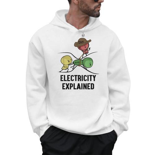 Electricity Explained Physics Nerd I Teacher School Men Hoodie - teacherstshirts.com