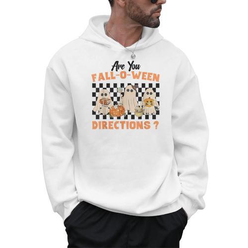 Are You Fall-O-Ween Directions Halloween Ghost Fall Teacher Men Hoodie - teacherstshirts.com AU