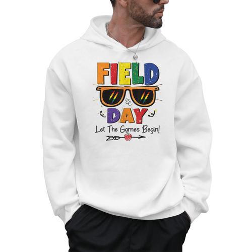 Field Day 2025 Let The Games Begin Kids Boys Girls Teachers Men Hoodie - teacherstshirts.com
