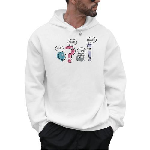 Grammar Teacher Punctuation English First Day Back To School Men Hoodie - teacherstshirts.com UK